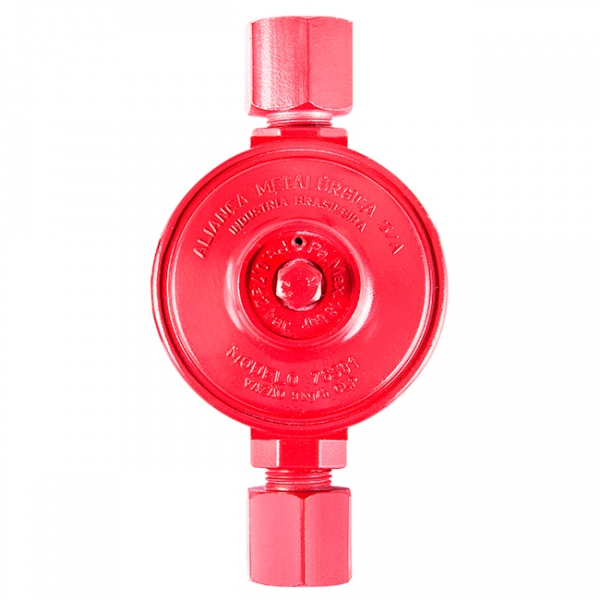 REGULADOR DE GÁS ALIANÇA 9 KG/H VERMELHO 76501/02 PRIMEIRO ESTÁGIO