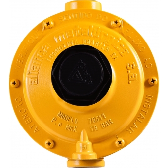 REGULADOR DE GÁS ALIANÇA 12 KG/H AMARELO 76511 ESTÁGIO ÚNICO