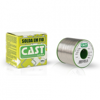 SOLDA ESTANHO EM FIO 2,4 MM PARA SOLDAR TUBOS DE COBRE 500 GRAMAS