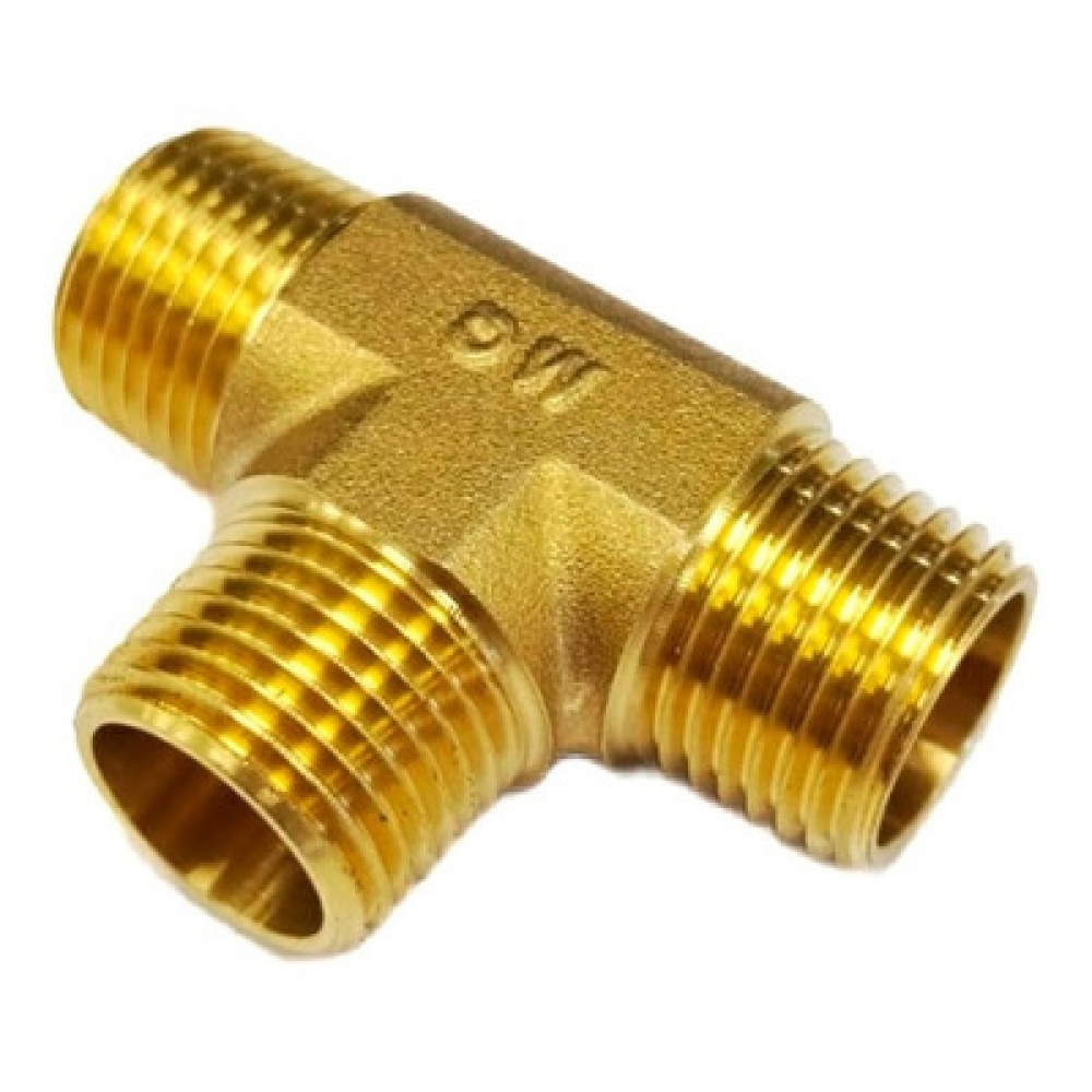 TEE MACHO DE LATÃO 1/2