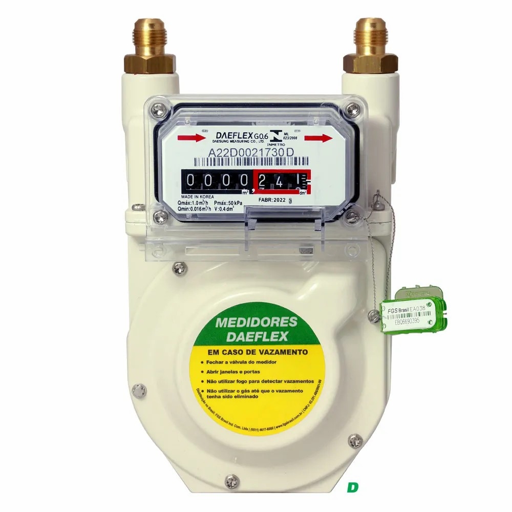 MEDIDOR DE GÁS G 0.6 PARA GLP GN DAEFLEX