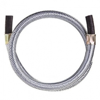 MANGUEIRA FLEXÍVEL NITRÍLICA COM MALHA DE AÇO PARA GÁS 3/8
